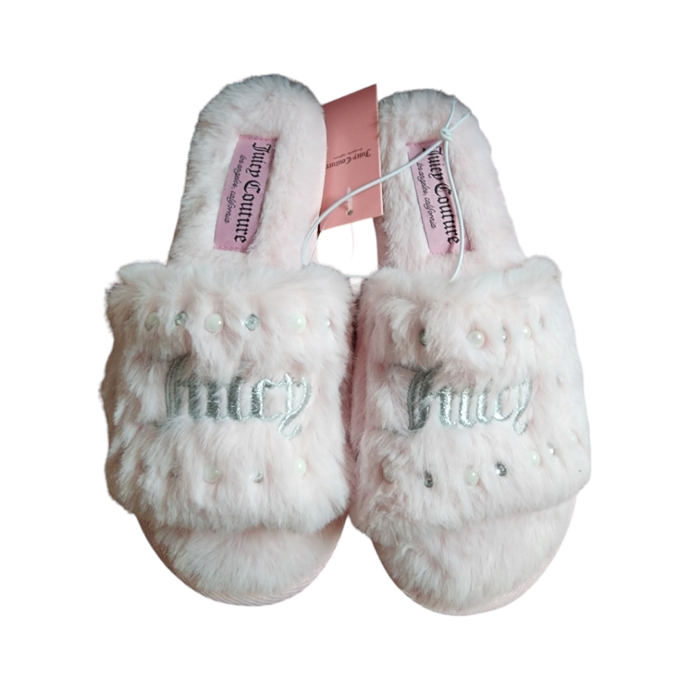 Juicy couture fuzzy slippers